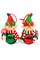 Christmas Ornament - Glossy Gingerbread Elf with Candy Cane. Wizardi Festive Decoration F07-N2-17-E2506B